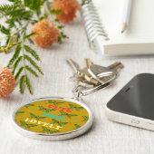 自分の可愛い素敵なヴィンテージ蝶を作成 キーホルダー (側面)