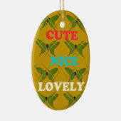 自分の可愛い素敵なヴィンテージ蝶を作成 セラミックオーナメント (右)