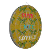 自分の可愛い素敵なヴィンテージ蝶を作成 ダーツボード (正面左)