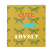 自分の可愛い素敵なヴィンテージ蝶を作成 ノートパッド (正面)