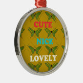 自分の可愛い素敵なヴィンテージ蝶を作成 メタルオーナメント (右)