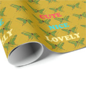 自分の可愛い素敵なヴィンテージ蝶を作成 ラッピングペーパー (ロールコーナー)