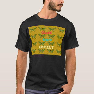 自分の可愛い素敵なヴィンテージ蝶を作成 Tシャツ