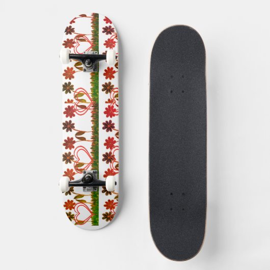 自分の可愛い素敵な素敵なフローラを極端に作成 スケートボード (正面)
