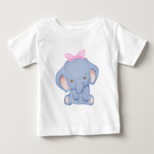 自分の可愛い象を作る ベビーTシャツ (正面)