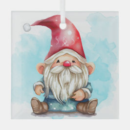 自分の可愛い赤いクリスマス格言を作る ガラスオーナメント