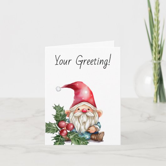 自分の可愛い赤いクリスマス格言を作る シーズンカード (正面)