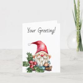 自分の可愛い赤いクリスマス格言を作る シーズンカード