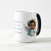 自分の可愛い黒人女性クリスマスエンジェルを作成 モーフィングマグカップ (正面右)