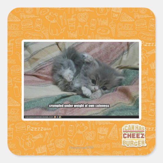 自分の可憐さの重み スクエアシール (正面)