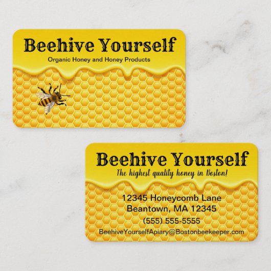 自分の名刺をBeehiveで開く 名刺 (正面/裏面)