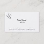 自分の名刺、名前、ロゴを作成する 名刺 (裏面)