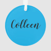 自分の名前でカスタマイズ訓練を受けている人魚 オーナメント (裏面)