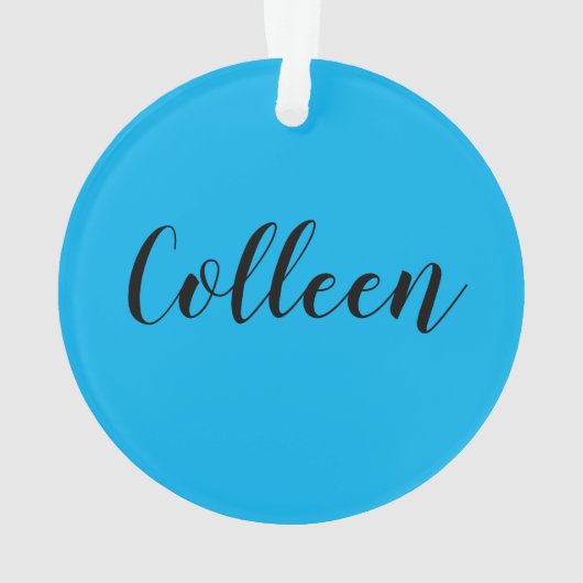 自分の名前でカスタマイズ訓練を受けている人魚 オーナメント (裏面)