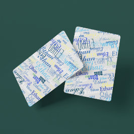 自分の名前で遊のカードのデッキを作成する トランプ