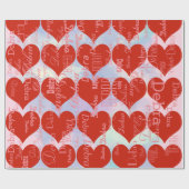 自分の名前の愛のパターンを作成する ラッピングペーパー (フラット)