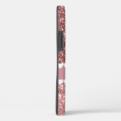 自分の名前の白いハートバラ金ゴールド Case-Mate iPhoneケース (裏面 / 右)