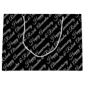 自分の名前の記念日を作成 ラージペーパーバッグ (正面)