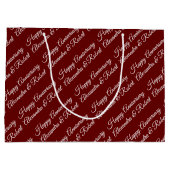 自分の名前の記念日を作成 ラージペーパーバッグ (裏面)