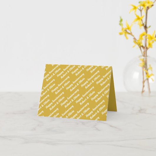 自分の名前の記念日カードを作成する カード (黄色い花)