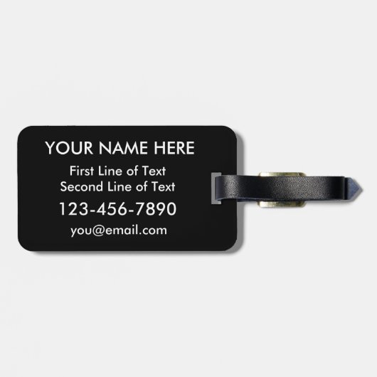 自分の名前の追加アドレスラクロス荷物タグ ラゲッジタグ (裏面横)