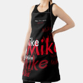 自分の名前の黒カスタマイズいエプロンを作成する エプロン (インサイチュ)