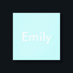 自分の名前または単語 |ソフトスカイブルー キャンバスプリント<br><div class="desc">自分の名前または単語のカスタム印刷。</div>