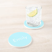 自分の名前または単語 |ソフトスカイブルー コースター (側面)