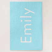 自分の名前または単語 |ソフトスカイブルー ジグソーパズル (縦)