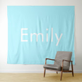 自分の名前または単語 |ソフトスカイブルー タペストリー (インサイチュ(横))