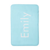 自分の名前または単語 |ソフトスカイブルー バスマット (正面縦)