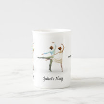 自分の名前または文字でロマンチックなダンサー