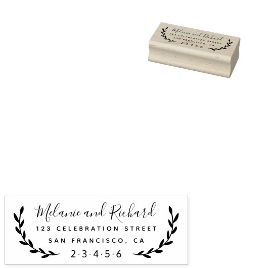 自分の名前をカスタムする植物学差出人住所 ラバースタンプ (押印)