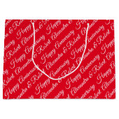 自分の名前を作成する記念日の大規模な抱き枕 ラージペーパーバッグ (正面)