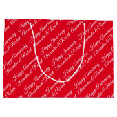 自分の名前を作成する記念日の大規模な抱き枕 ラージペーパーバッグ (裏面)