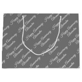 自分の名前を作成する記念日ガールラージギフト  ラージペーパーバッグ (正面)