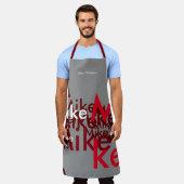 自分の名前を作成カスタマイズす エプロン (着用した状態)