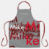 自分の名前を作成カスタマイズす エプロン (正面)