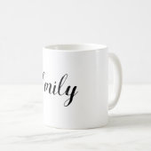 自分の名前を変更する |白 コーヒーマグカップ (正面右)