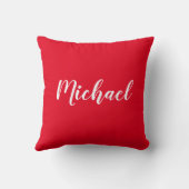 自分の名前を赤に置き換えエレガントモダンる クッション (裏面)