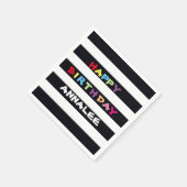 自分の名前を追加するハッピーバースデー紙Napkins スタンダードカクテルナプキン (角)