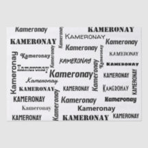 自分の名前を追加する白黒のカスタム