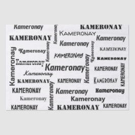 自分の名前を追加する白黒のカスタム 薄葉紙