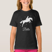 自分の名前入りキッズTシャツに乗馬好き Tシャツ (正面)