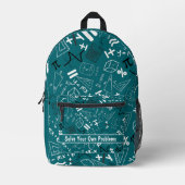 自分の問題を解決する数学funnyturquoit プリントバックパック (正面)