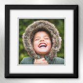 自分の四角い写真額付き黒いインレイ冷蔵庫 マグネット