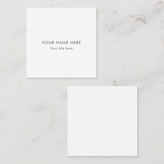 自分の四角い名刺を作成する スクエア名刺 (正面/裏面)