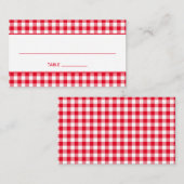 自分の国のギンガムを作成する プレイスカード (正面/裏面)