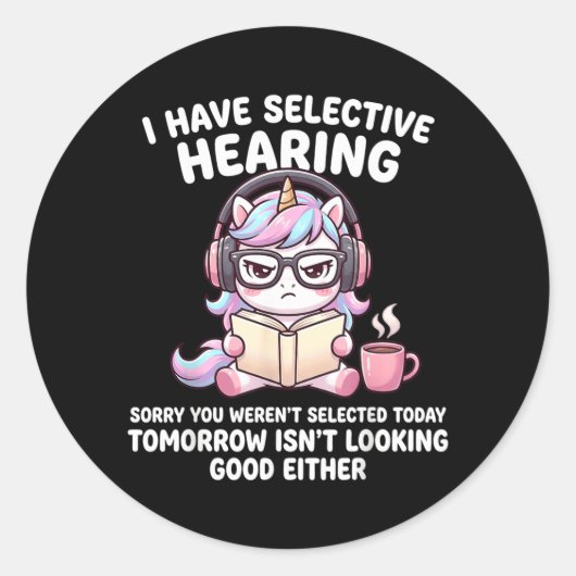 自分の基準で聴く 選ばれなくてごめんね ラウンドシール (正面)