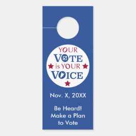 自分の声が投票の投票のリマインダー ドアノブサイン
